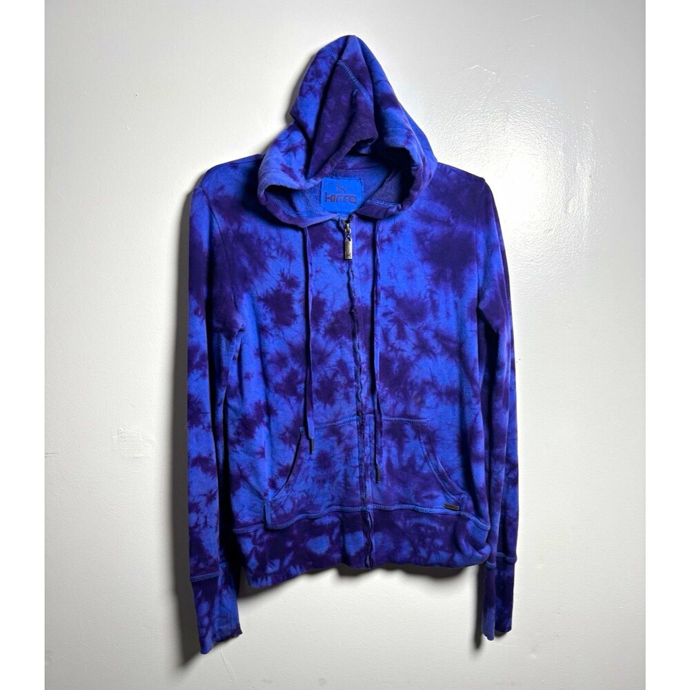 Kirra Purple Tie-Dye Full Zip Fleece Hoodie Women’s Regular Size M